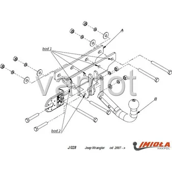 Tažné zařízení Tažné zařízení Jeep Wrangler (JK) (2007 - 2018) (4810)