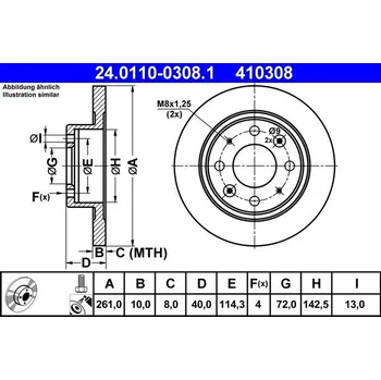 Brzdový kotouč Brzdový kotouč ATE 24.0110-0308.1
