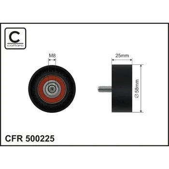 Vratná/vodicí kladka, klínový žebrový řemen CAFFARO 500225