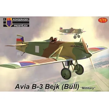 Plastikový model Kovozávody 1/72 Avia B-3 Bull 'Military' (3x camo)
