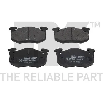 Brzdový systém Sada brzdových destiček, kotoučová brzda NK 223728