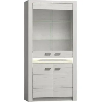 Obývací stěna Vitrína I-3 INDIANAPOLIS kraft bílý 96 cm