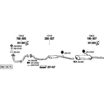 Tlumič výfuku střední tlumič výfuku Bosal 288-827