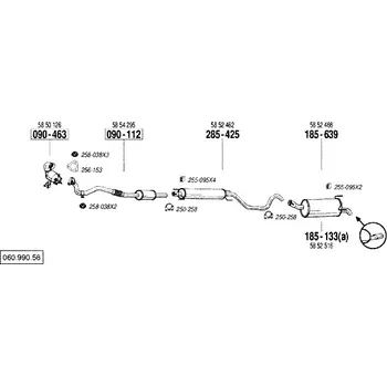 Tlumič výfuku zadní tlumič (SPORT) Bosal 185-133