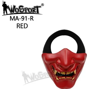Wosport WST ochranná maska PRAJNA SAMURAI – Červená