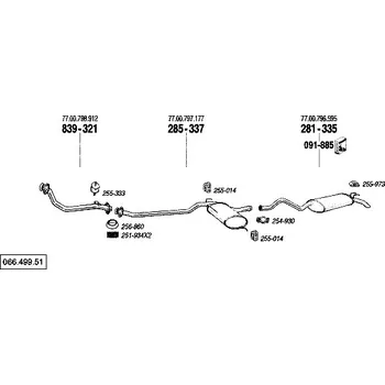 Tlumič výfuku střední tlumič výfuku Bosal 285-337