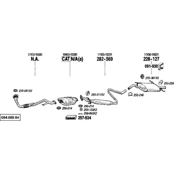 Zadní díl výfuku zadní tlumič výfuku Bosal 228-127