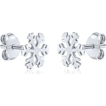 Náušnice Stříbrné náušnice pecky sněhové vločky ZTJE52502