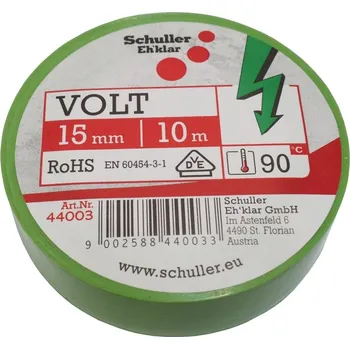 Izolační páska Páska elektroizolační, zelená, 15 mm x 10 m 701403