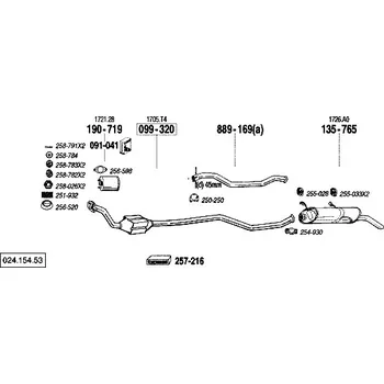 Zadní díl výfuku zadní tlumič výfuku Polmostrow 135765P, náhrada za Bosal 135-765
