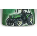 Dětská funkční čepice Dráče Bruno zelený traktor obvod hlavy 46-48 cm
