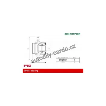 Sada ložisek kol FAG 713690850 - FIAT