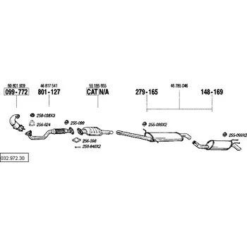 Zadní díl výfuku zadní tlumič výfuku Bosal 148-169