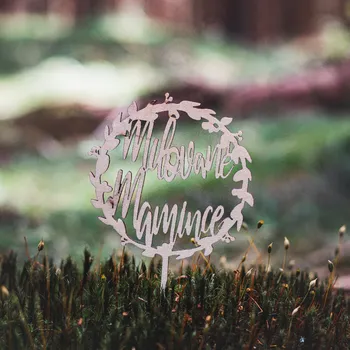 Vánoční ozdoba Dřevěná zapichovací ozdoba s gravírováním MILOVANÉ MAMINCE