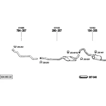 Zadní díl výfuku zadní tlumič výfuku Bosal 154-355