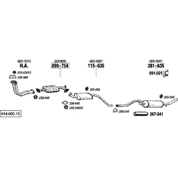 Zadní díl výfuku zadní tlumič výfuku Bosal 281-635