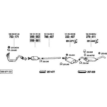 Zadní díl výfuku zadní tlumič výfuku Bosal 279-411