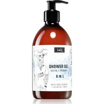 Šampon LaQ Goat From Poznaň osvěžující sprchový gel 8 v 1 s extraktem z chmelových šišek 500 ml