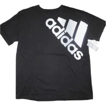 Pánské tričko Adidas pánské tričko s nápisem krátký rukáv černé Velikost: XL