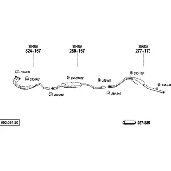 Výfukový systém zadní tlumič výfuku Bosal 277-173
