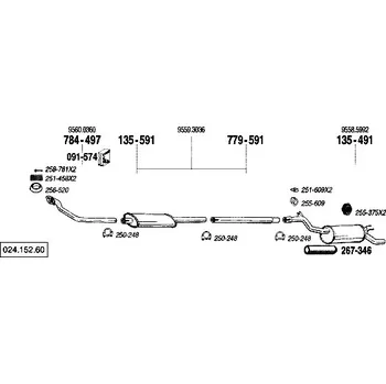Zadní díl výfuku zadní tlumič výfuku Bosal 135-491