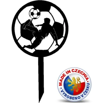 Jedlá dekorace na dort VypálímTi.cz Zápich do dortu - Fotbalový míč 2