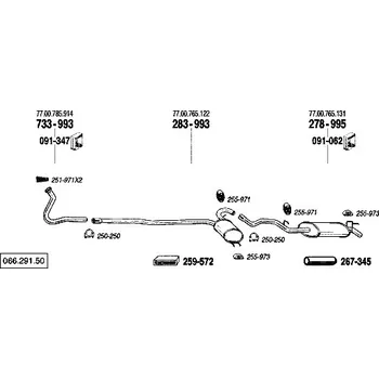 Zadní díl výfuku zadní tlumič výfuku Bosal 278-995