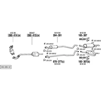 Tlumič výfuku střední tlumič výfuku Bosal 284-281