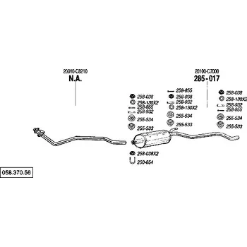 Tlumič výfuku zadní tlumič výfuku Bosal 285-017