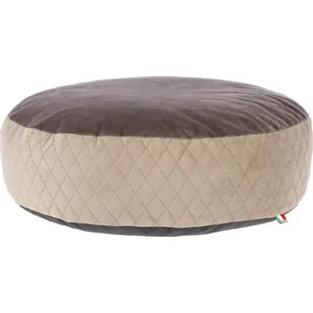 Pelíšek pro psa Pelíšek Pouf pro psy a kočky, kulatý, šedá/popelavě hnědá, 60 x 19 cm