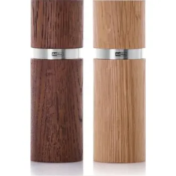 Kuchyňský mlýnek Set mlýnků na sůl a pepř Textura, 15 cm, přírodní a hnědý dub - AdHoc