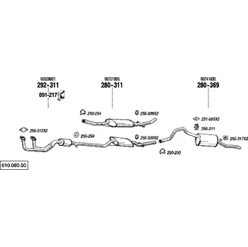 Zadní díl výfuku zadní tlumič výfuku Bosal 280-369