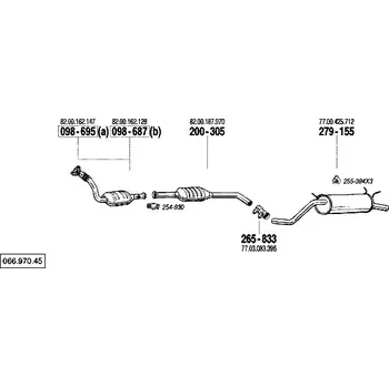 Zadní díl výfuku zadní tlumič výfuku Bosal 279-155