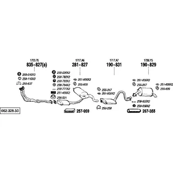 Tlumič výfuku střední tlumič výfuku Bosal 190-831