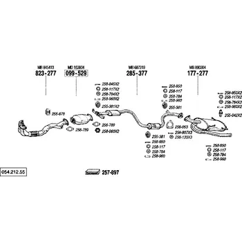 Tlumič výfuku střední tlumič výfuku Bosal 285-377