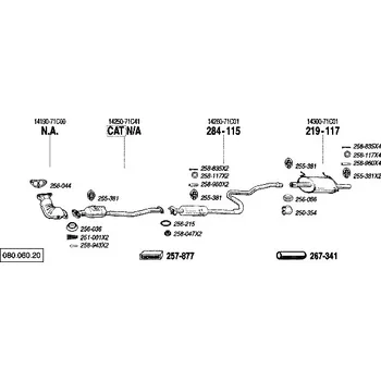 Zadní díl výfuku zadní tlumič výfuku Bosal 219-117