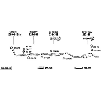 Zadní díl výfuku zadní tlumič výfuku Bosal 282-391