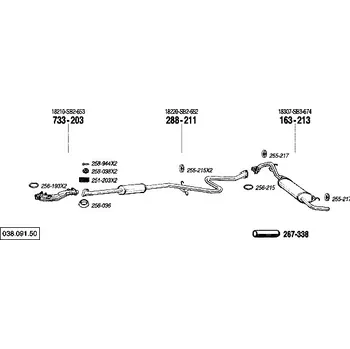 Tlumič výfuku střední tlumič výfuku Bosal 288-211