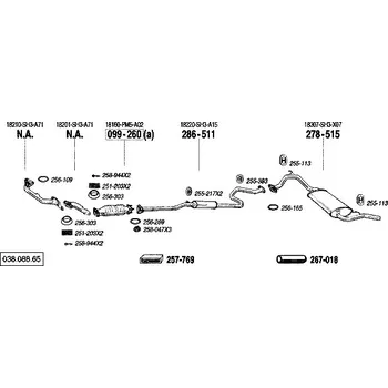 Zadní díl výfuku zadní tlumič výfuku Bosal 278-515