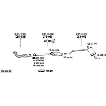 Zadní díl výfuku zadní tlumič výfuku Bosal 283-073