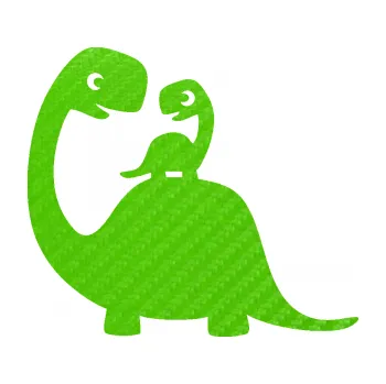 Samolepicí dekorace na vozidlo Dítě v autě 105 levá dinosaurus (58 - 3D karbon zelený kawasaki) SAMOLEPKA NA AUTO, NÁLEPKA, FÓLIE, POLEP, TUNING, VLASTNÍ TEXT, TISK, AUTOSAMOLEPKY.cz, POLEPY, OBRÁZEK, LOGO, 3D STICKERS