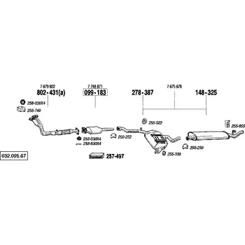 Výfukový systém zadní tlumič výfuku Bosal 148-325