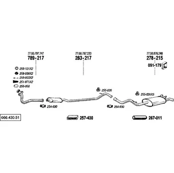 Výfukový systém zadní tlumič výfuku Bosal 278-215