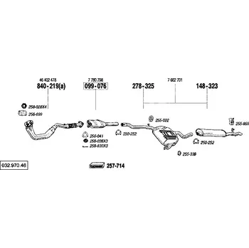 Zadní díl výfuku zadní tlumič výfuku Bosal 148-323