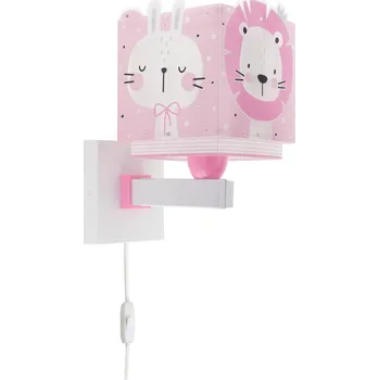 Nástěnné svítidlo Dalber 63119S JUNGLE - Dětské nástěnné svítidlo s kabelem do zásuvky + Dárek LED žárovka (Dětské nástěnné svítidlo s motivem zvířátek)