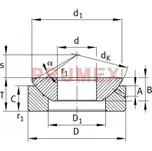 Durbal DGE 25 AX axiální kloubové ložisko