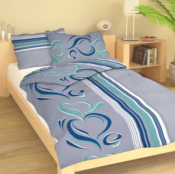 Povlečení Bavlněné povlečení Jarka tmavě modrá Uzávěr: Mandlovací knoflík