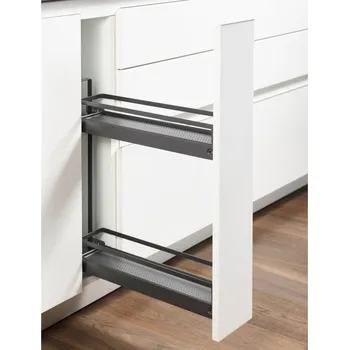 Kuchyňská skříňka KESSEBÖHMER Koš DISPENSA junior slim arena style - antracit Šířka korpusu: 400 mm