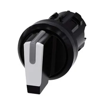 modulární přístroj a rozvaděč SIEMENS Spínač otočný, s osvětlením, 22 mm, kulatý, plast, černá, bílá 3SU1002-2BL60-0AA0