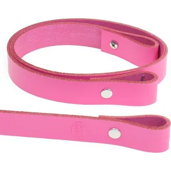 Popruh kožený, 60cm, HANDMADE, růžový